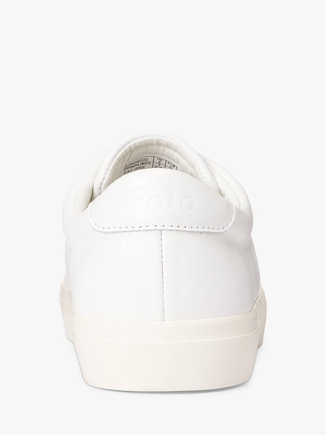 Polo Ralph Lauren Longwood Leather Trainers, White / White