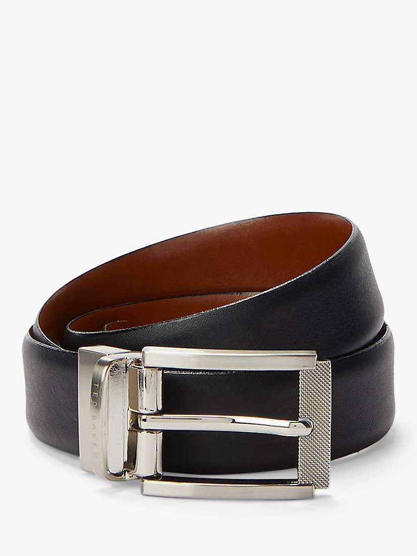 Buy Ted Baker Reva Leather Belt, Chocolate Online at johnlewis.com