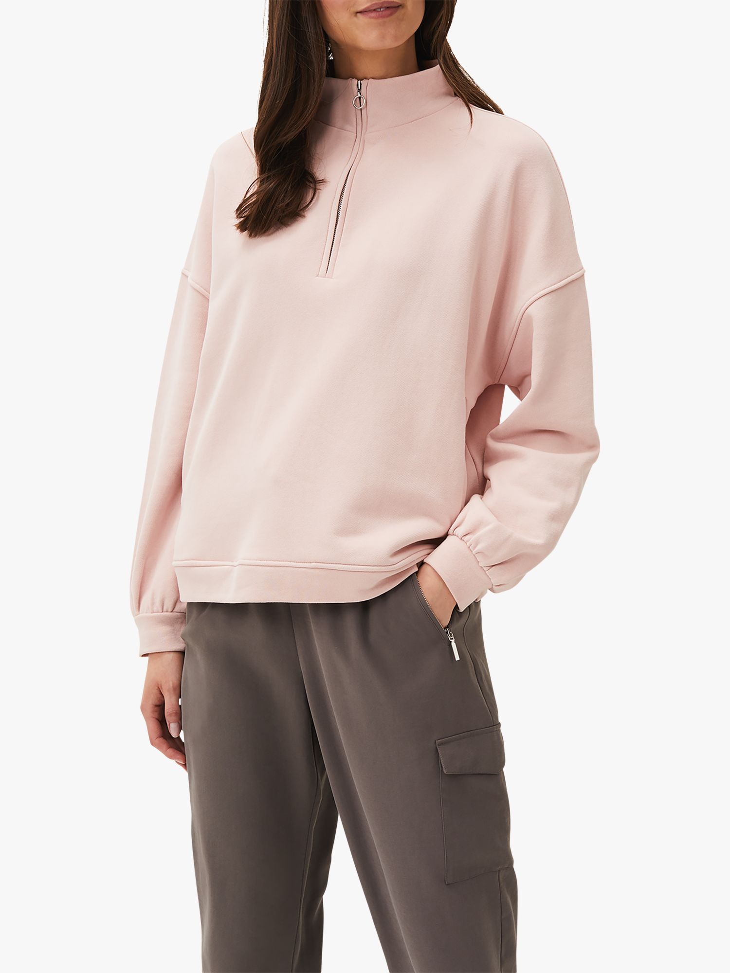 Phase Eight Leah Zip Top, Pink