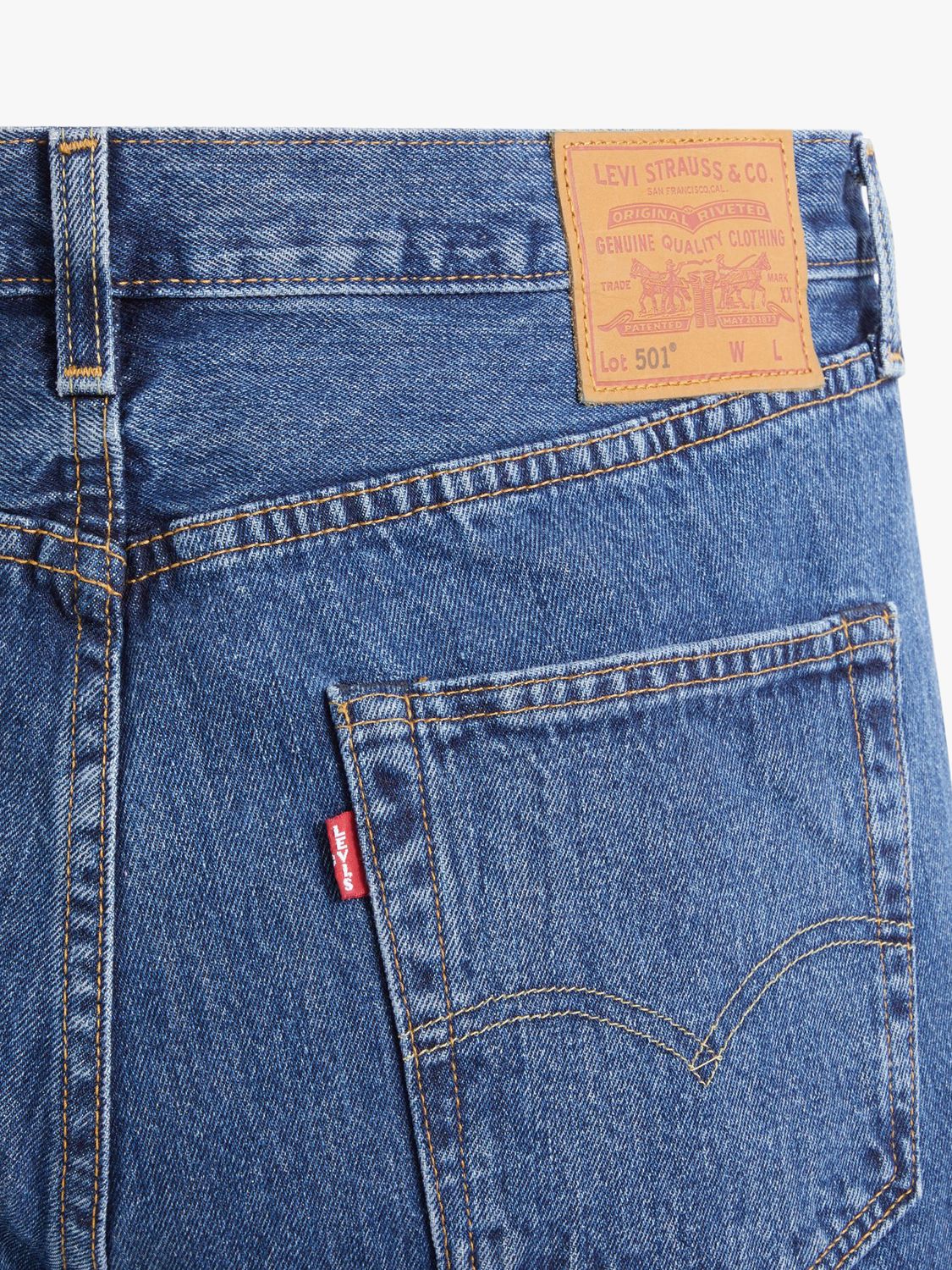 Levi's Big & Tall 501 Original Straight Jeans, Stonewash, 44R