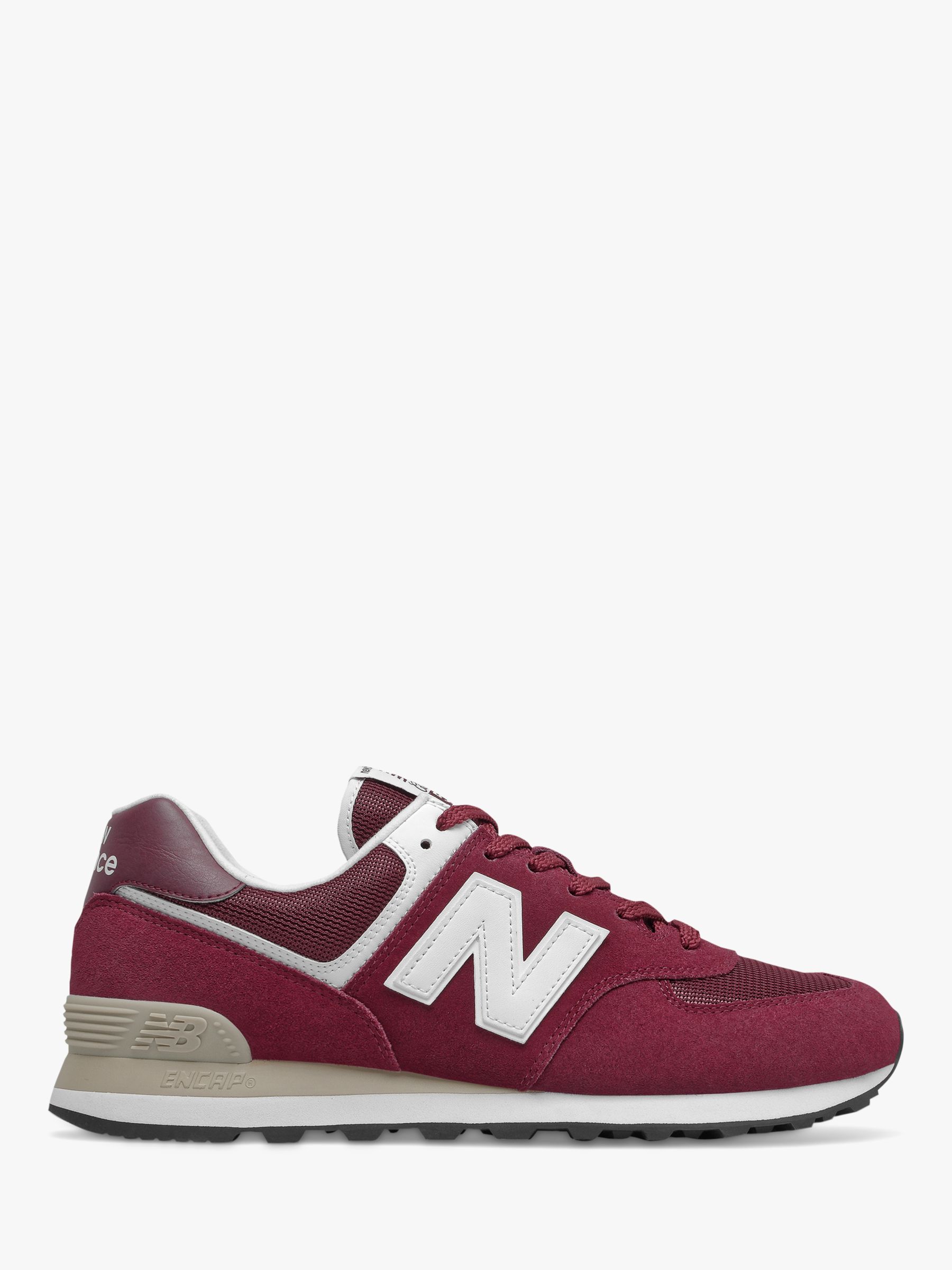 papel Horror filosofía New Balance ML574RS2 Suede Trainers, Burgundy