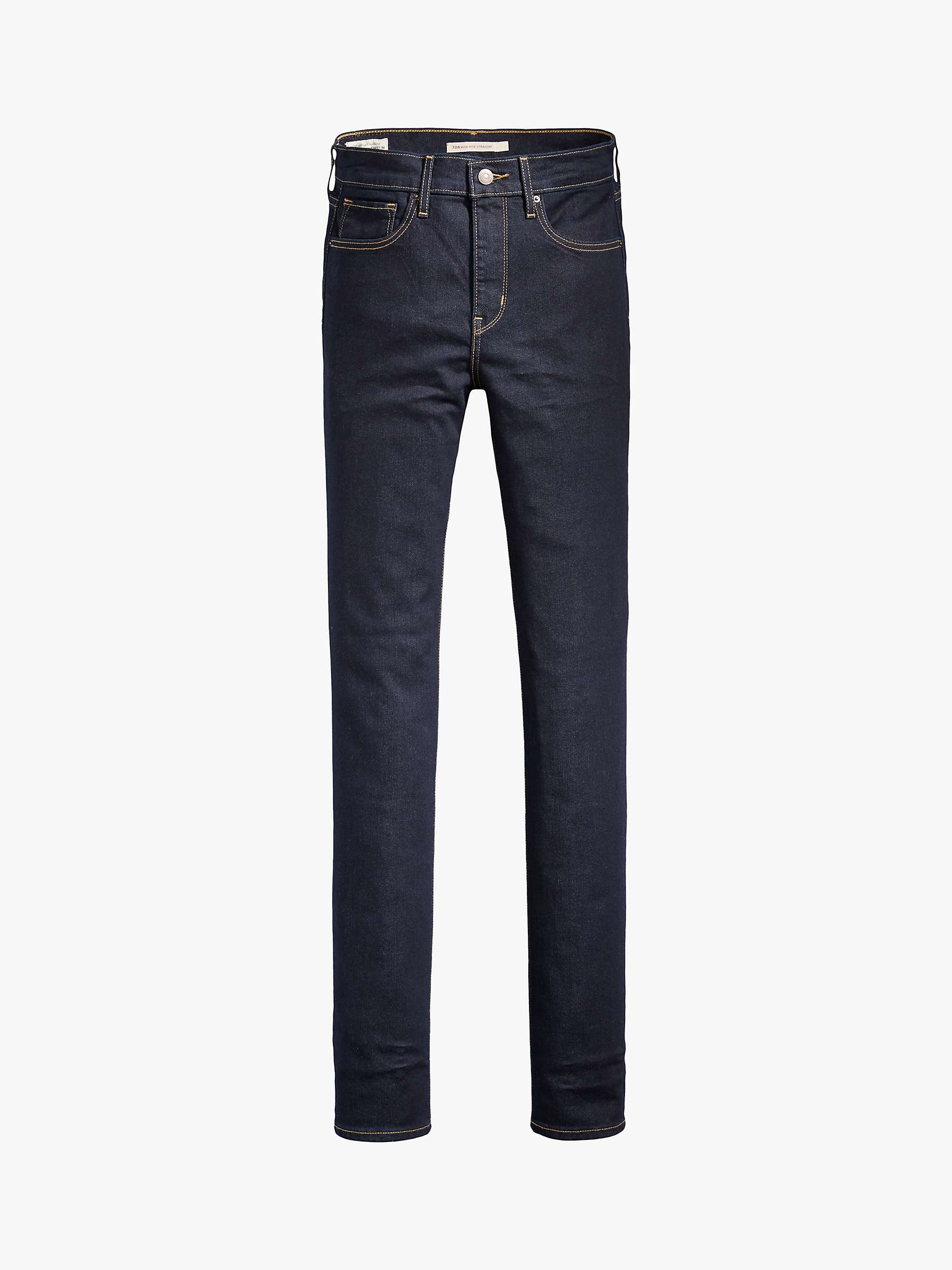 Levi's 724 High Rise Straight Cut Jeans, To The Nine at John Lewis ...