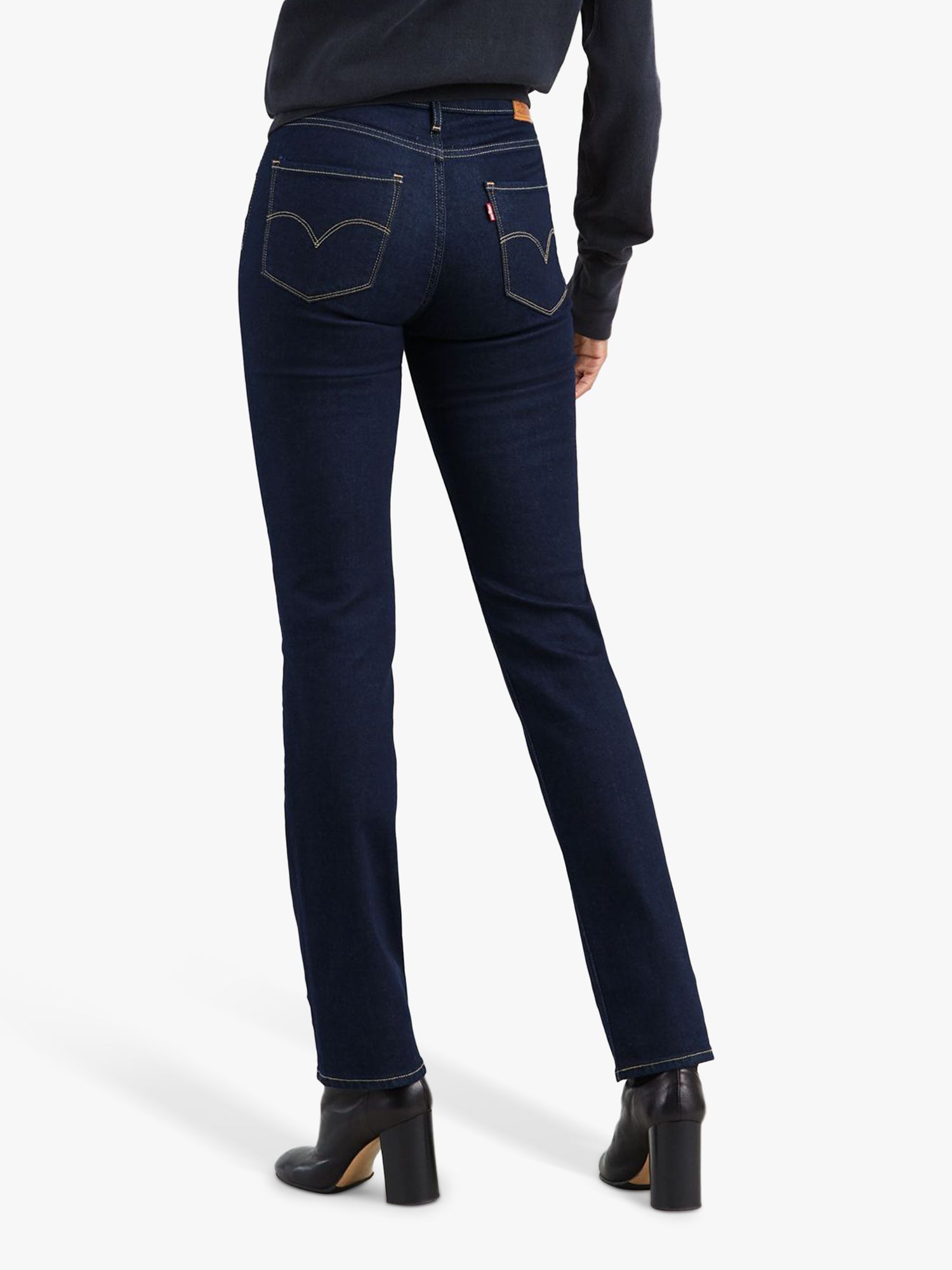 Levi's 724 High Rise Straight Cut Jeans, To The Nine at John Lewis &  Partners