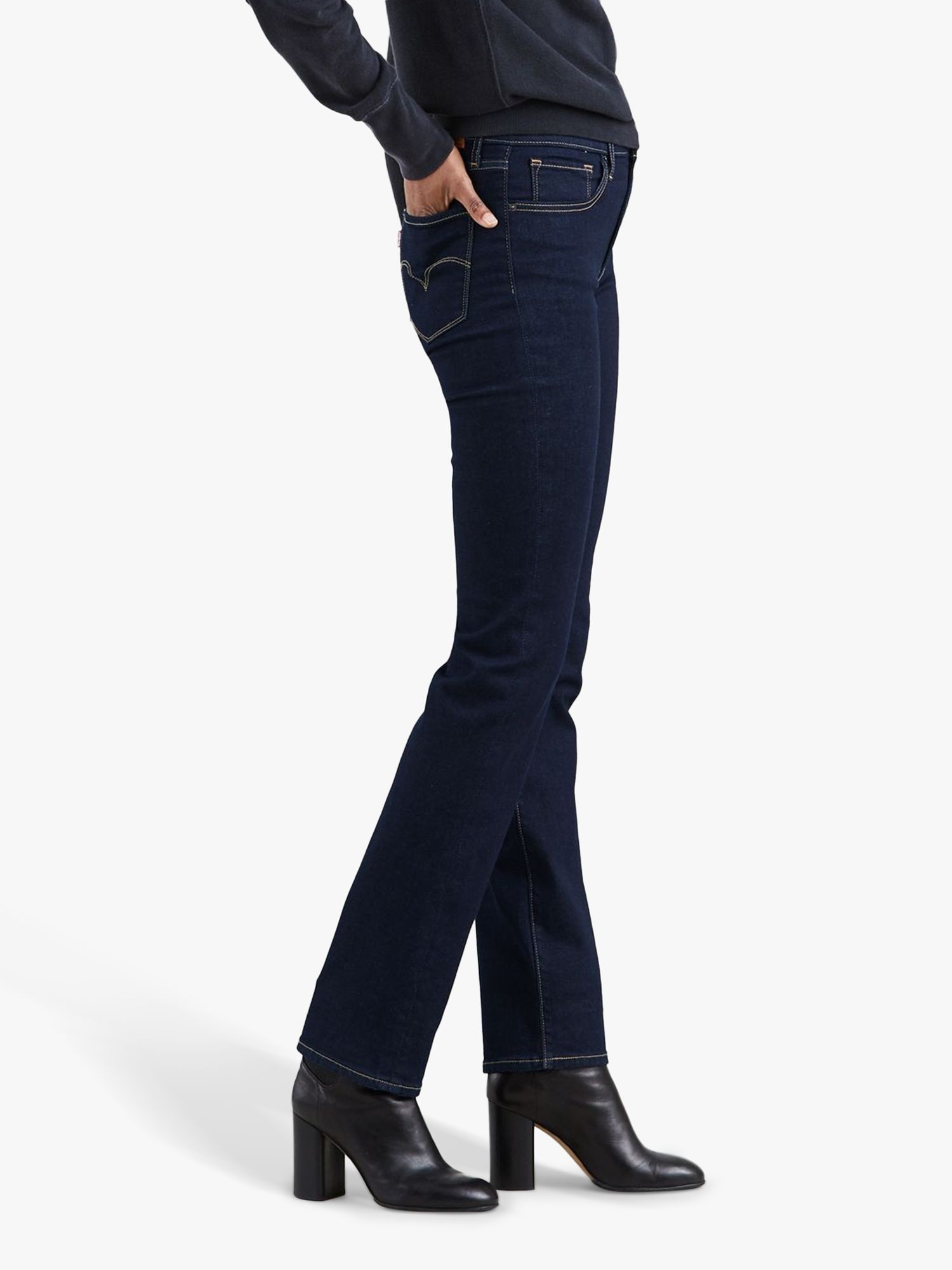 Levi's 724 High Rise Straight Cut Jeans, To The Nine, W24/L28