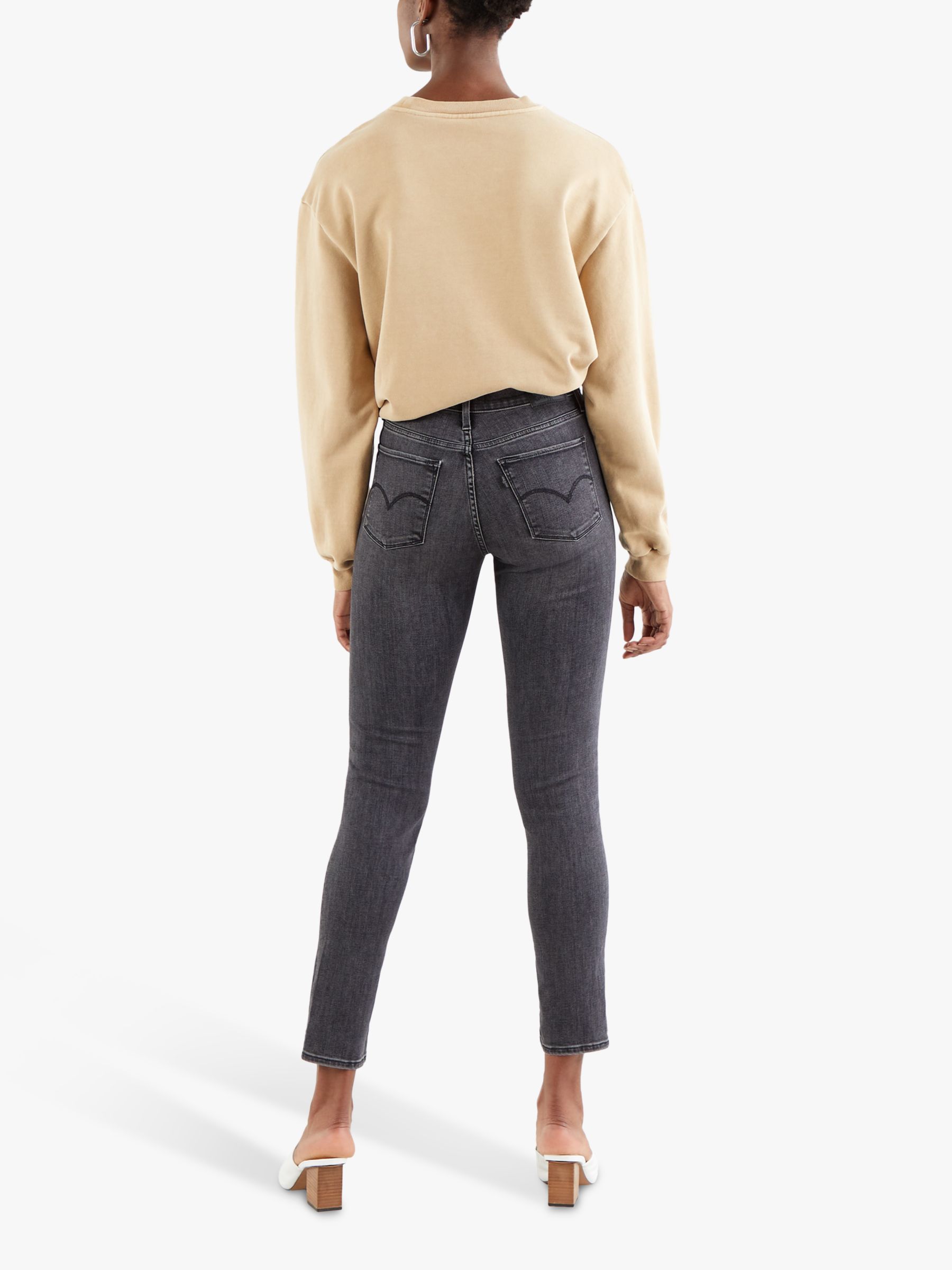 Levi's 312 Shaping Slim Jeans, Crushed Black at John Lewis & Partners