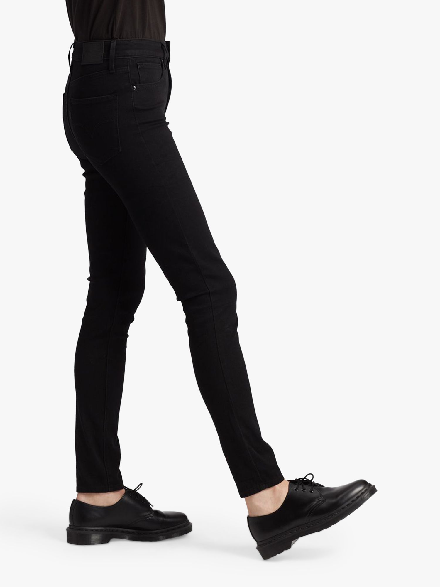 Buy Levi's 721 High Rise Skinny Jeans, Long Shot Black Online at johnlewis.com