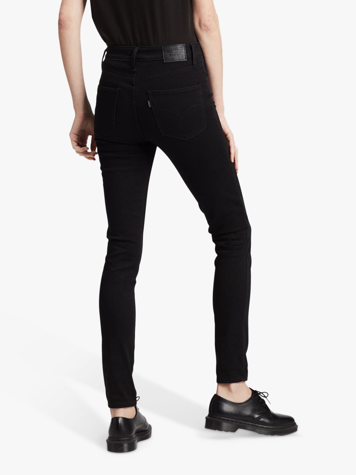 Buy Levi's 721 High Rise Skinny Jeans, Long Shot Black Online at johnlewis.com