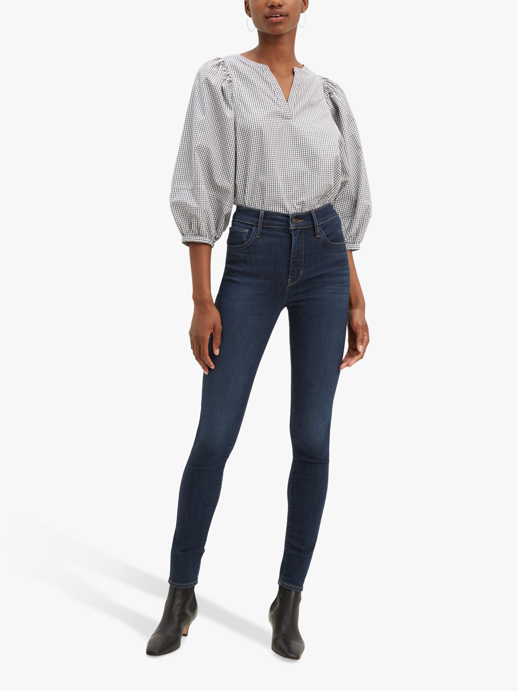 Levi's 720 High Rise Super Skinny Jeans, Deep Serenity at John Lewis &  Partners