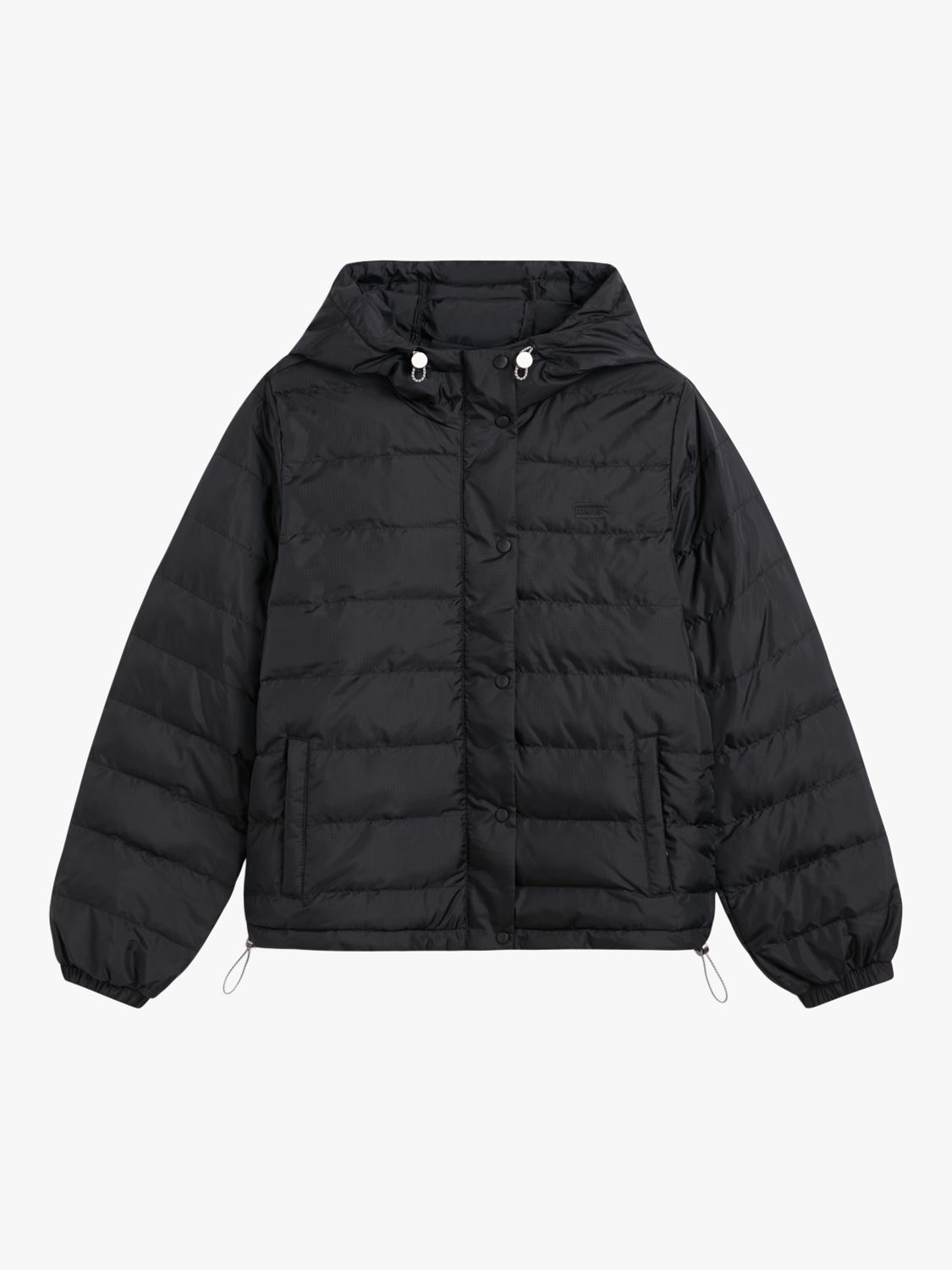 Levi's Edie Packable Quilted Jacket, Caviar at John Lewis & Partners