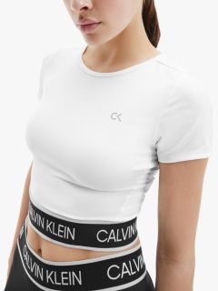 Calvin Klein Performance Short Sleeved T-Shirt, Bright White, XS