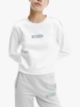 Calvin Klein Performance Cotton Terry Logo Sweatshirt, Bright White