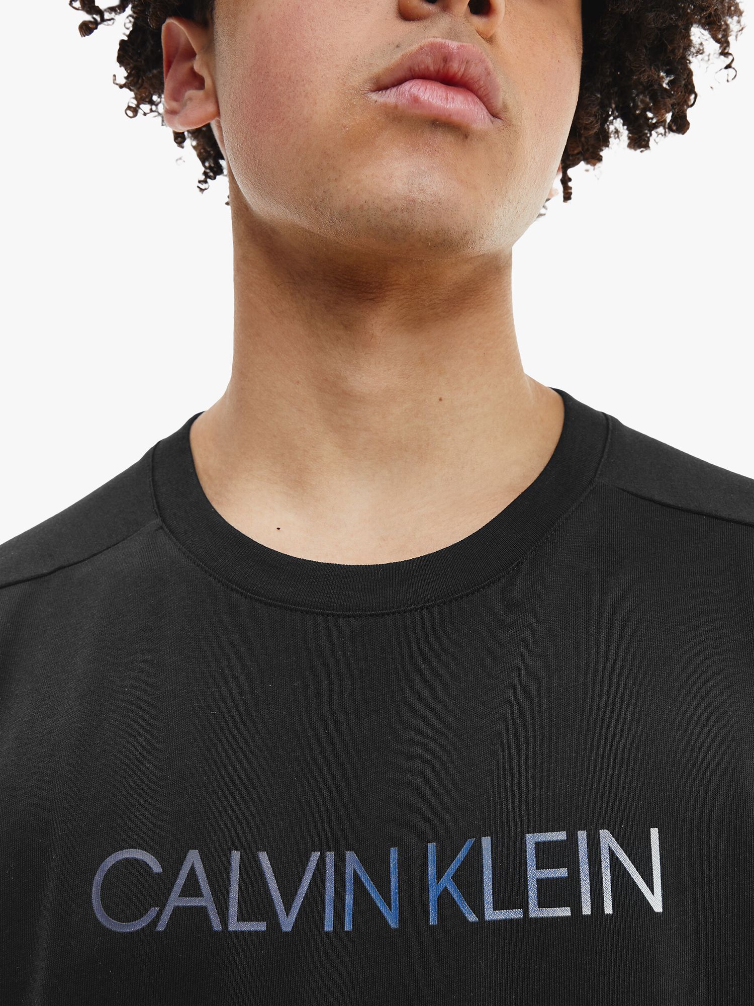 Calvin Klein Performance Logo T-Shirt, CK Black at John Lewis & Partners