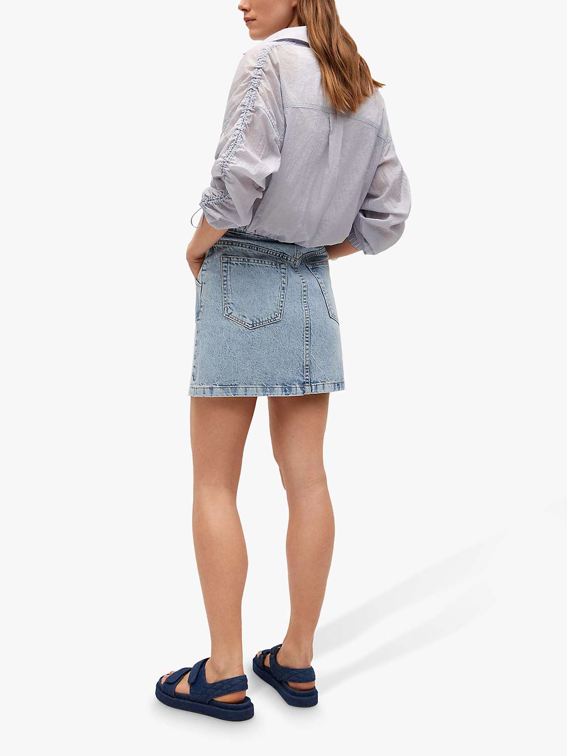 Buy Mango Pocket Denim Mini Skirt, Blue Online at johnlewis.com