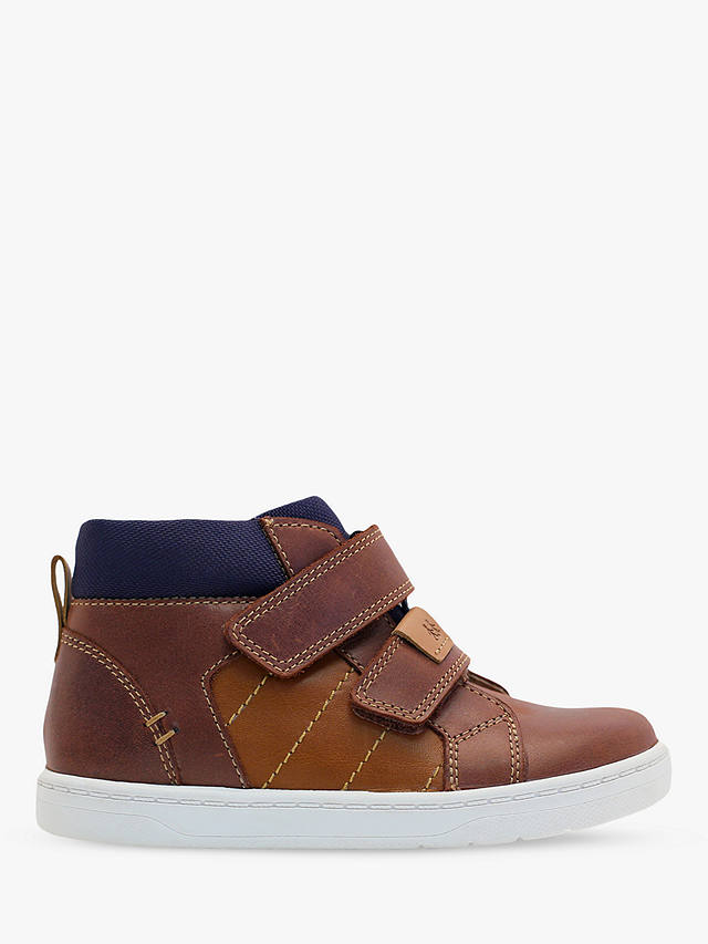 Start-Rite Kids' Discover High Top Trainers, Brown at John Lewis & Partners