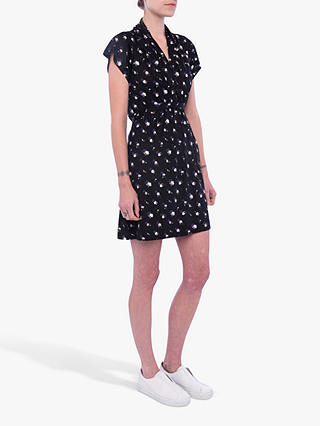 French Connection Romanoy Floral Mini Dress, Black
