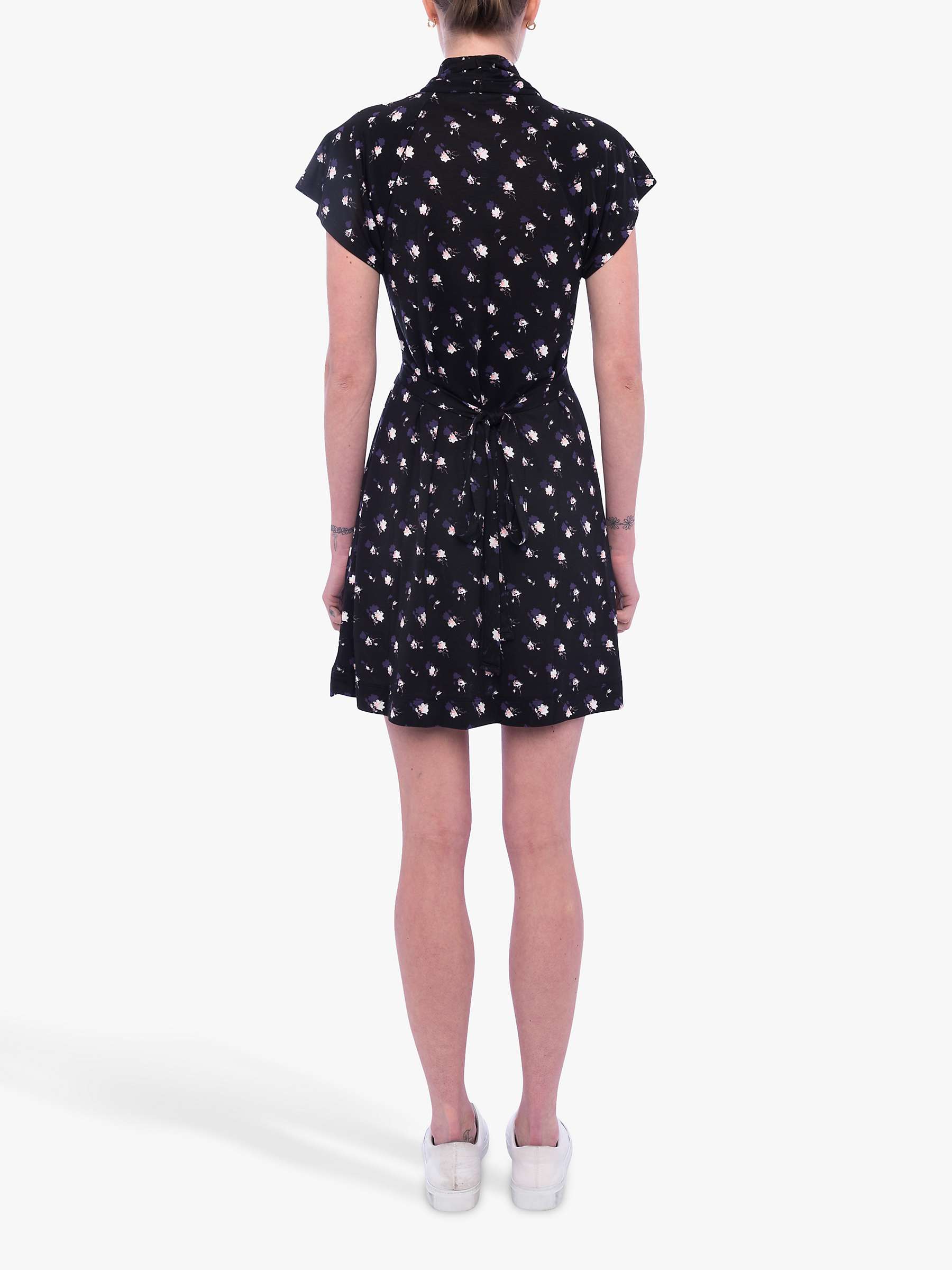 Buy French Connection Romanoy Floral Mini Dress, Black Online at johnlewis.com