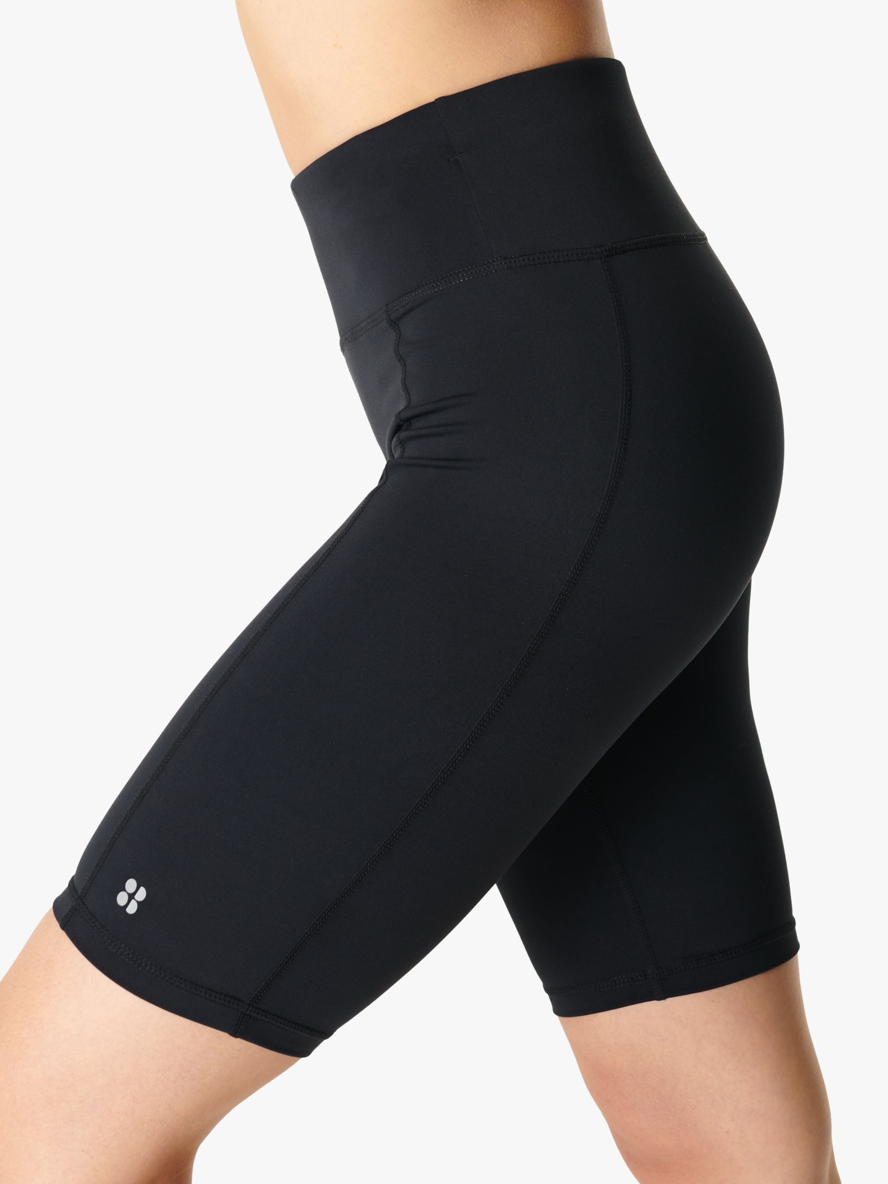 Sweaty Betty All Day Biker Shorts, Black at John Lewis & Partners