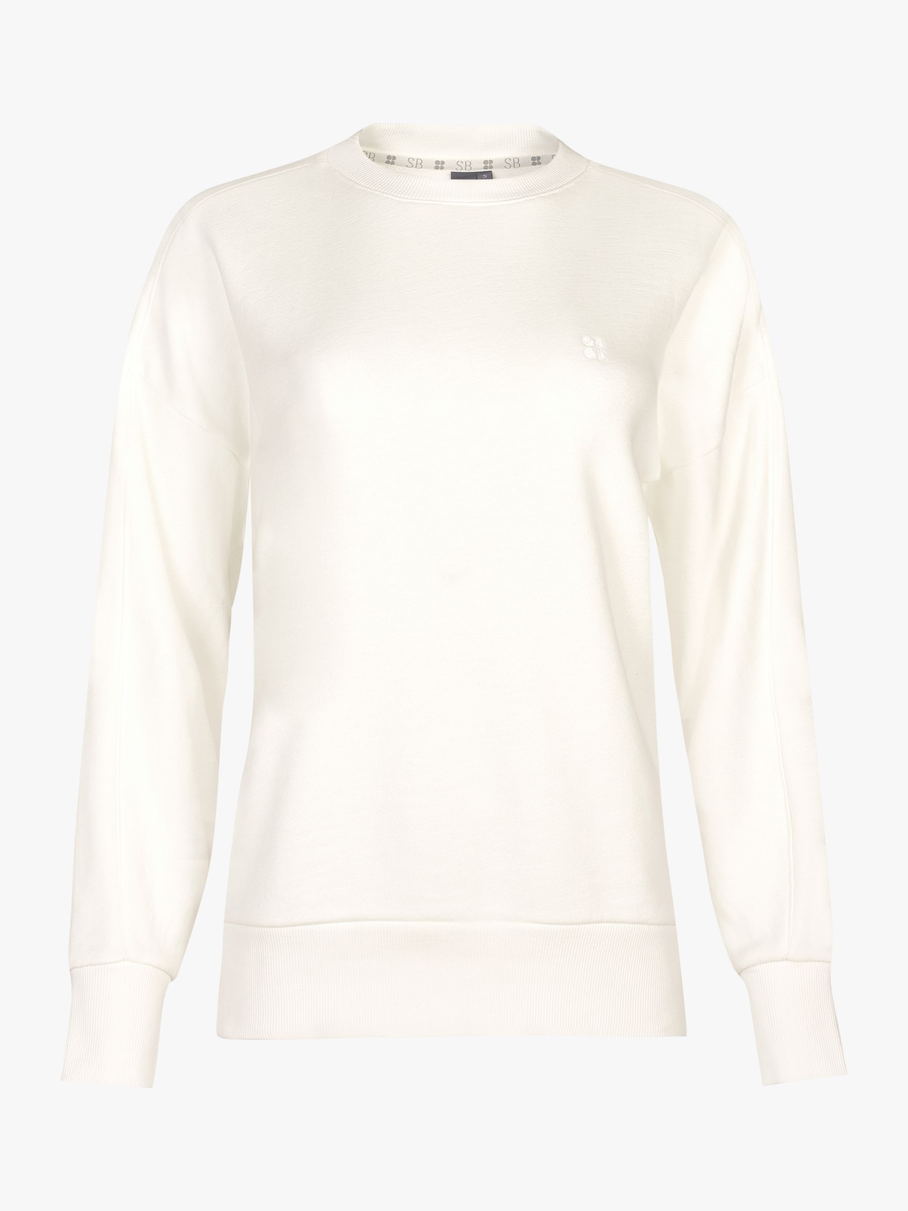 Sweaty Betty Essentials Sweatshirt, Lily White at John Lewis & Partners