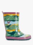 John Lewis Children's Dinosaur Badge Wellington Boots