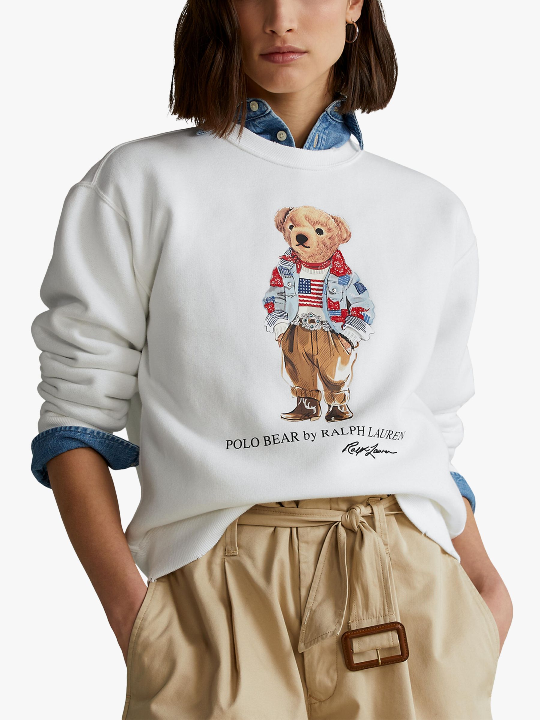 Polo Ralph Lauren Bandana Polo Bear Sweatshirt, White