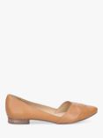 Hush Puppies Marley Leather Ballerina Slip On Shoes, Tan