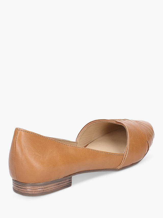 Hush Puppies Marley Leather Ballerina Slip On Shoes, Tan