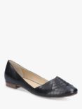 Hush Puppies Marley Leather Ballerina Slip On Shoes