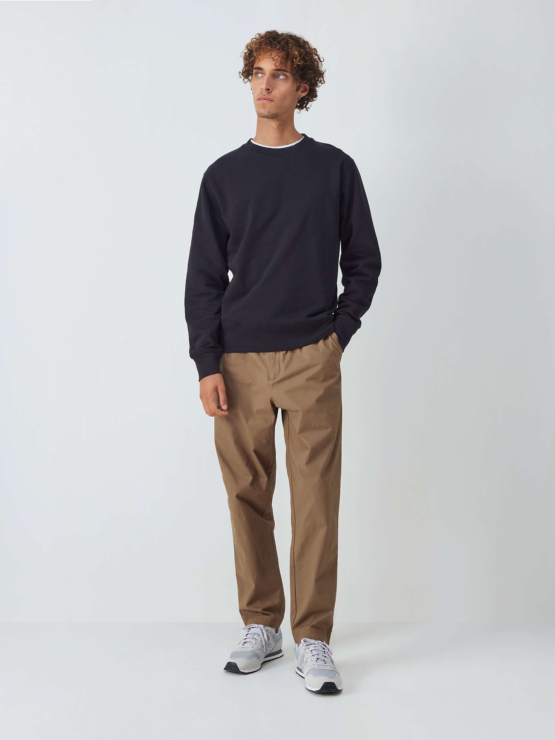 Buy John Lewis ANYDAY Relaxed Fit Ripstop Stretch Cotton Ankle Trousers Online at johnlewis.com