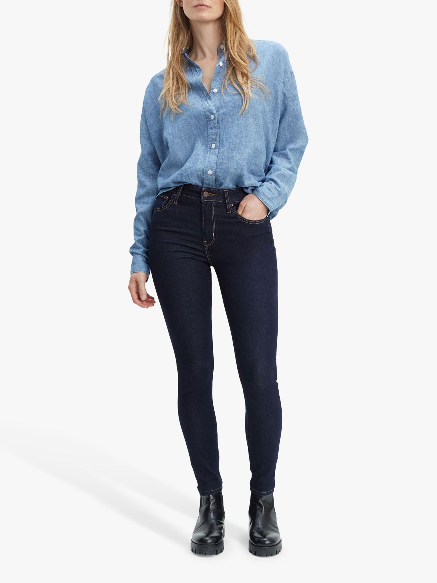 Levi S 721 High Rise Skinny Jeans To The Nine At John Lewis And Partners