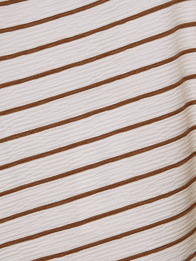 Phase Eight Nolana Striped Vest Top, Ivory/Tan, 8