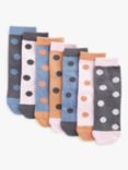 ANYDAY John Lewis & Partners Kids' Spot Socks, Pack of 7, Multi