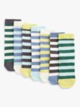 ANYDAY John Lewis & Partners Kids' Wide Stripe Socks, Pack of 7