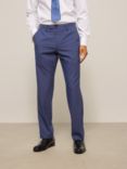 John Lewis & Partners Pin Dot Wool Suit Trousers, Blue