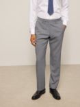John Lewis & Partners Grey Twist Wool Suit Trousers, Grey