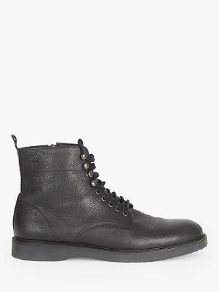 Barbour International Derby Leather Boots, Black