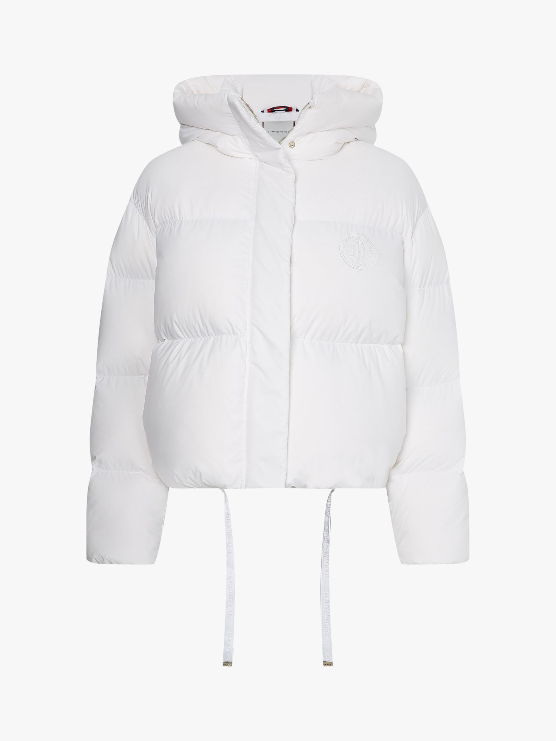 Tommy Hilfiger Down Puffer Jacket, White at John Lewis & Partners