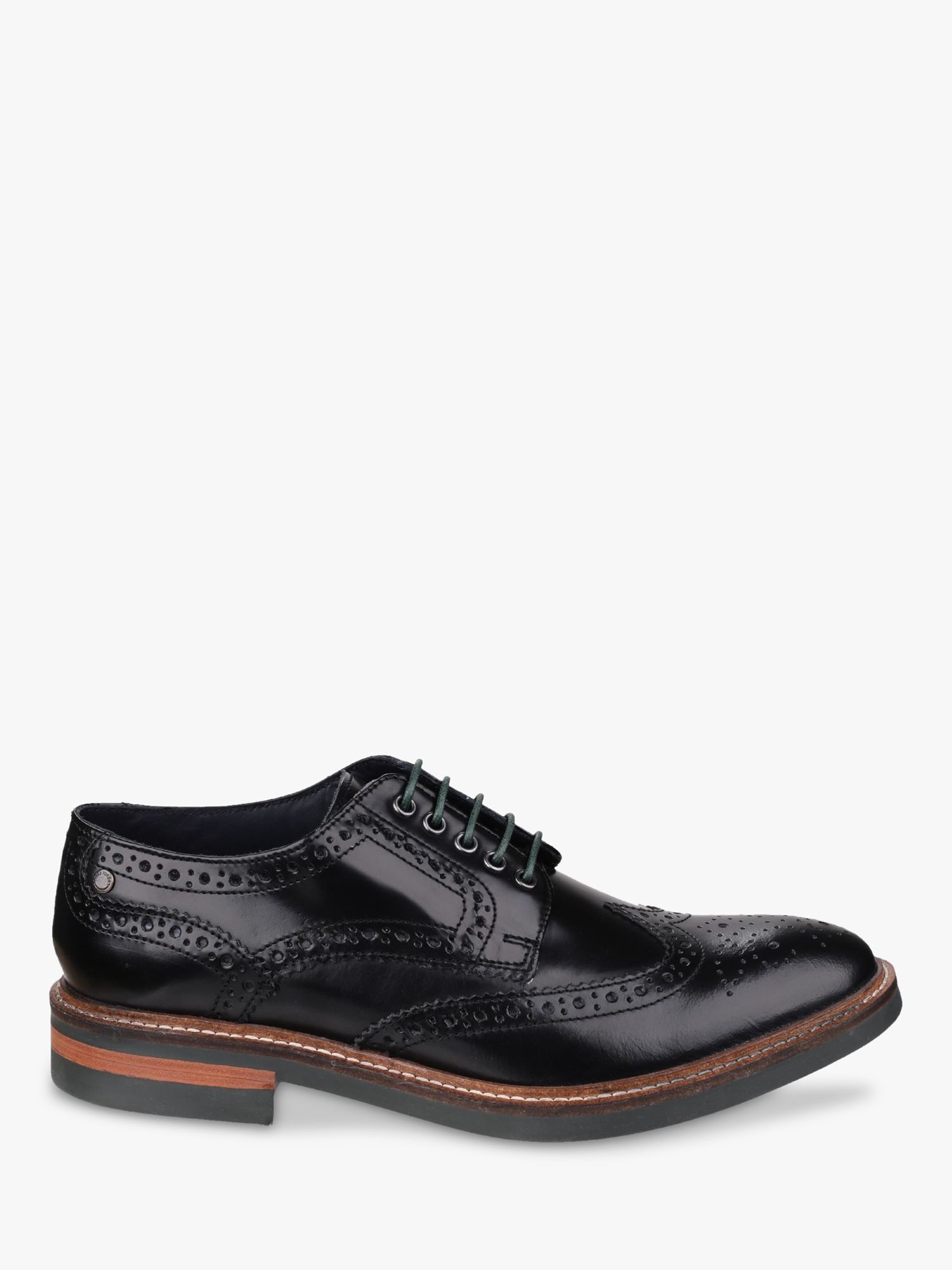 Base London Brogue Derby Shoes, Black, 6