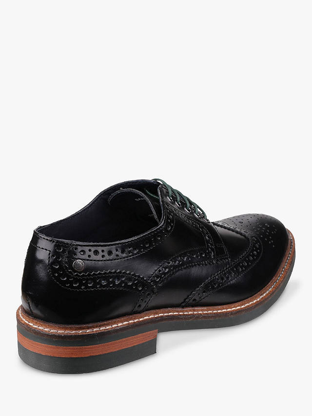 Base London Brogue Derby Shoes, Black
