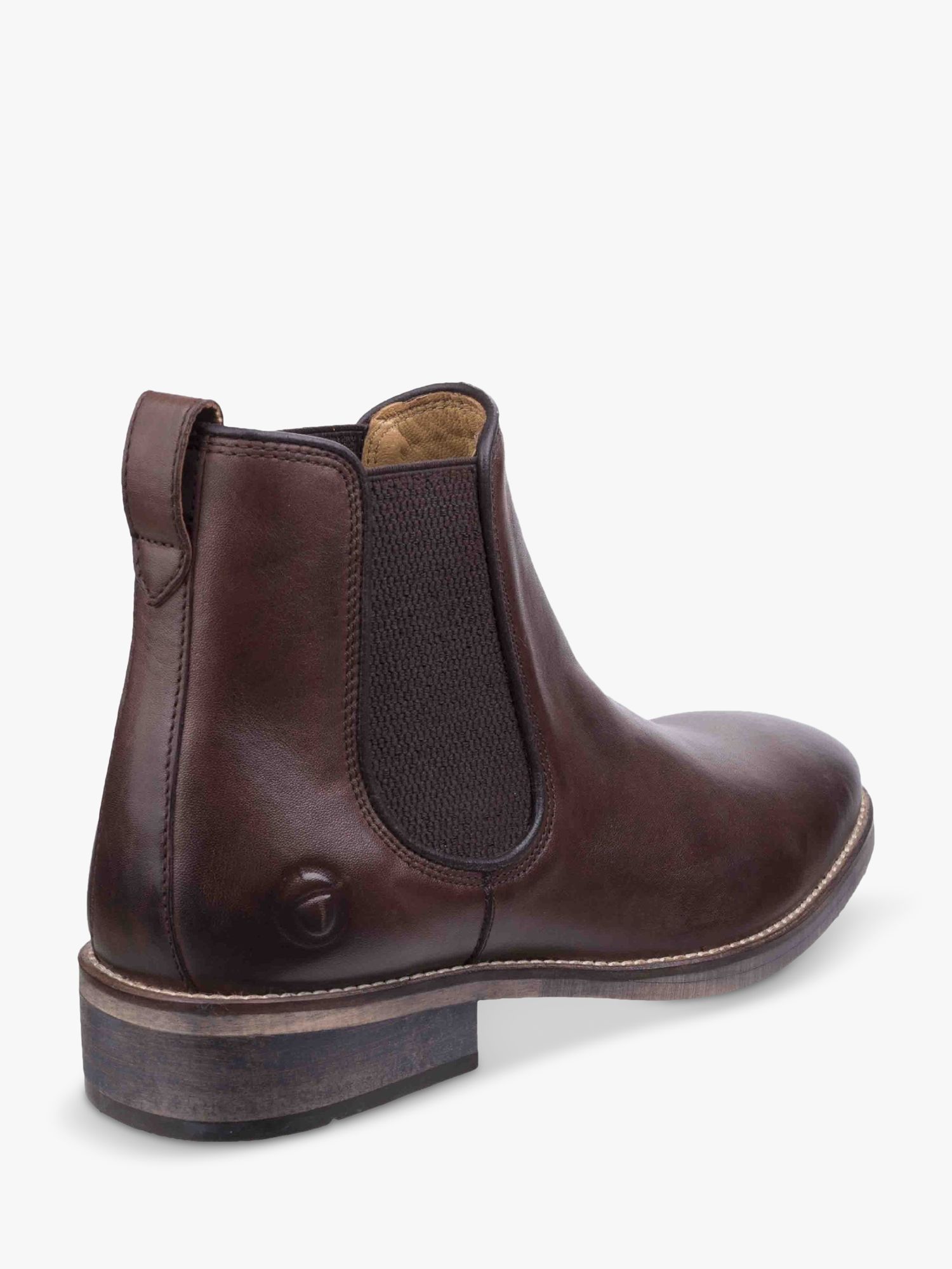 Cotswold Corsham Leather Chelsea Boots, Dark Brown at John Lewis & Partners