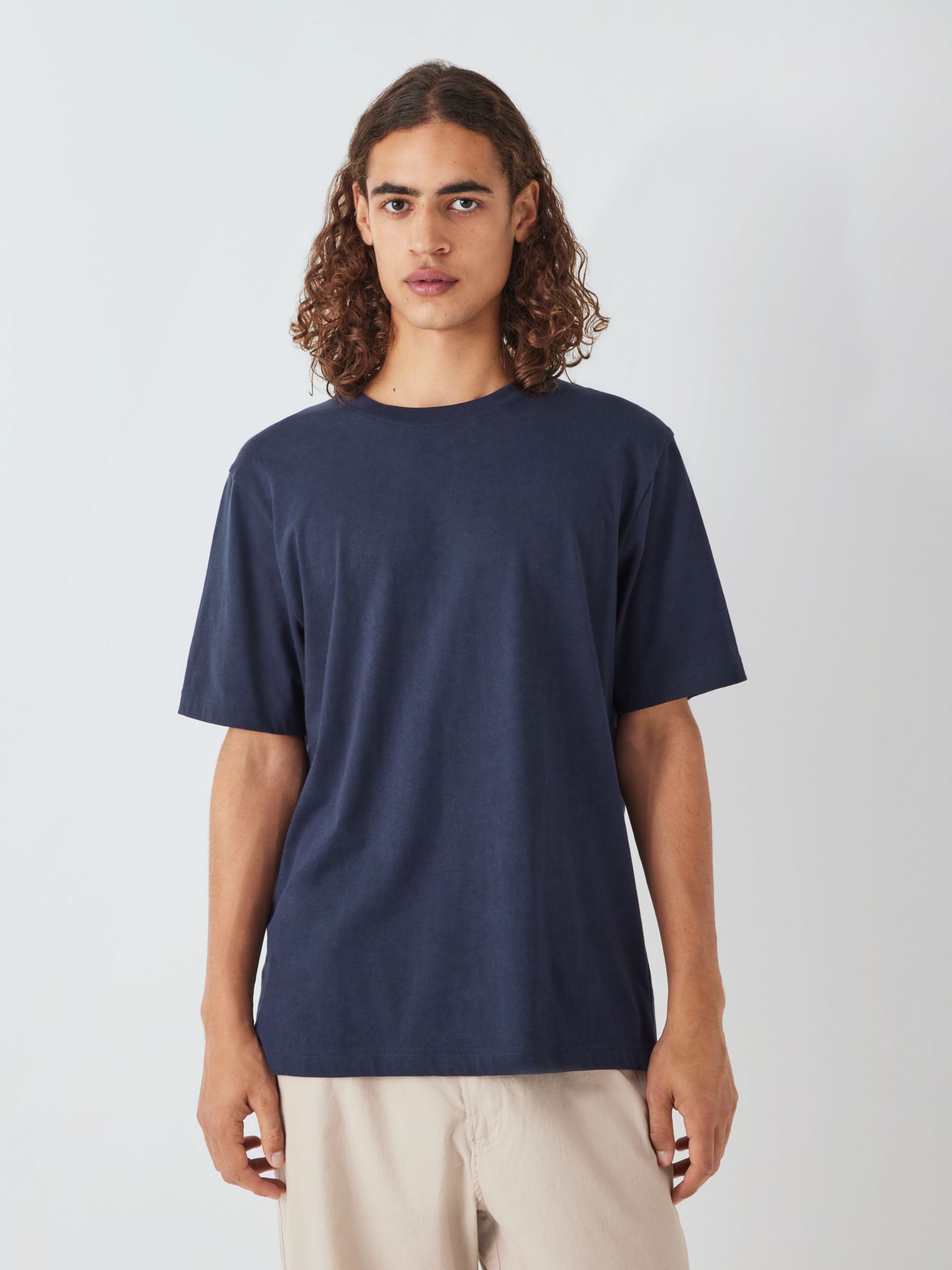 Men\'s T-Shirts - Plain, Blue | John Lewis & Partners