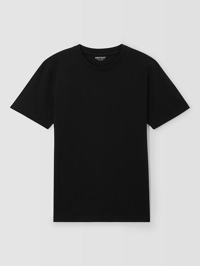 John Lewis ANYDAY Short Sleeve Plain T-Shirt, Black