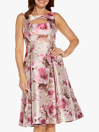 Adrianna Papell Floral Print Jacquard ...