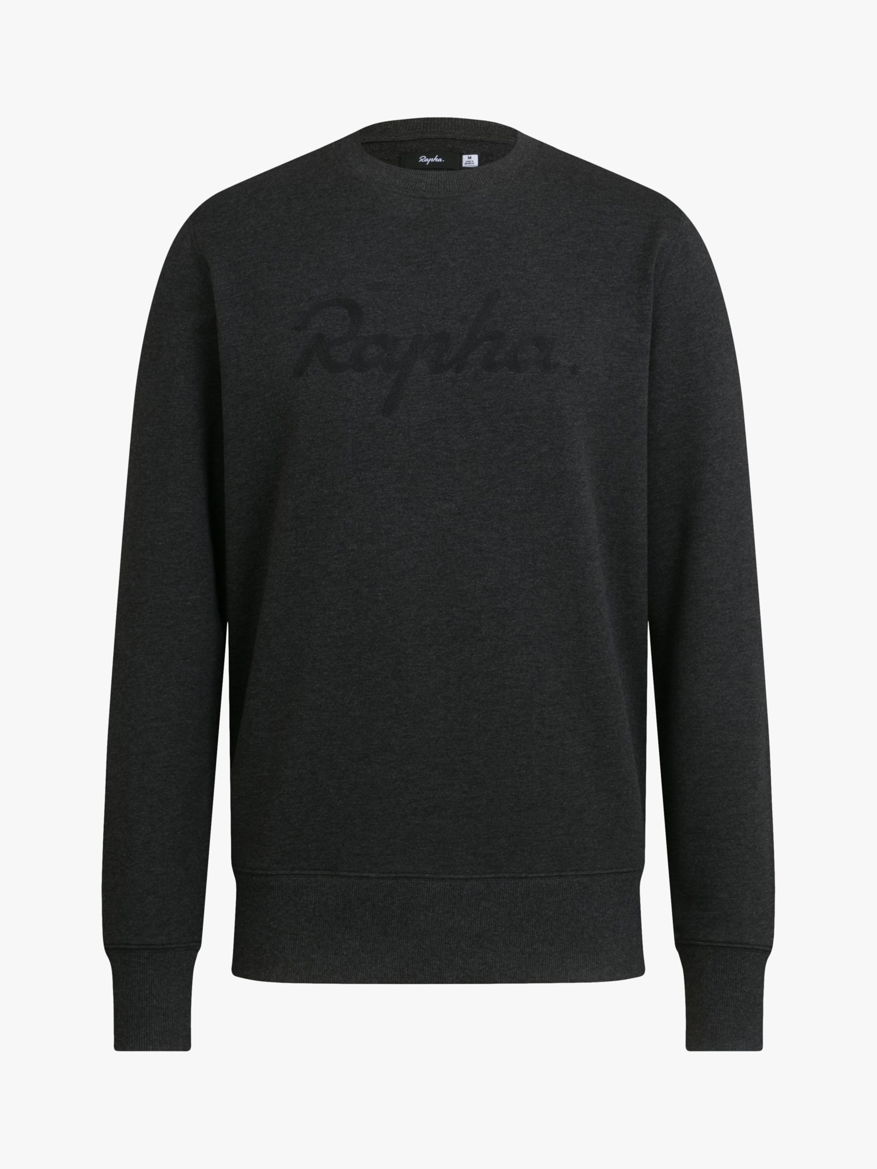 Rapha Chain Stitched Logo Sweatshirt, Black/White at John Lewis