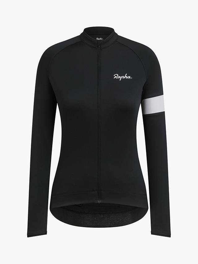 Rapha Core Jersey Long Sleeve Cycling Top, Black/White