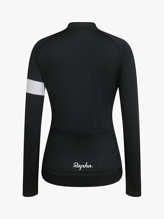Rapha Core Jersey Long Sleeve Cycling Top, Black/White