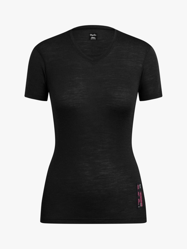 Rapha Merino Short Sleeve Base Layer Cycling Top Black S