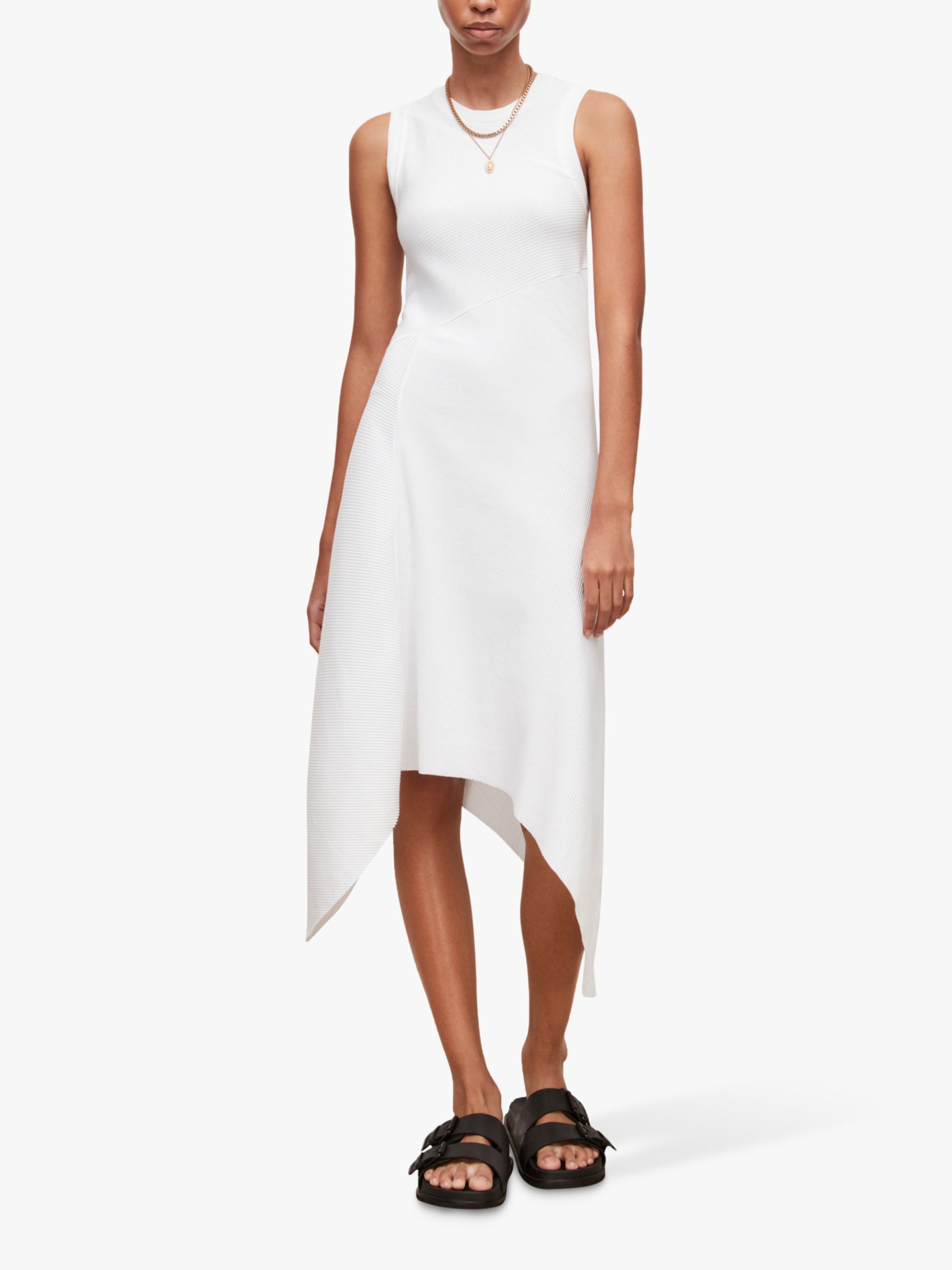 Soft Tailored Asymmetric Cami Midi Dress