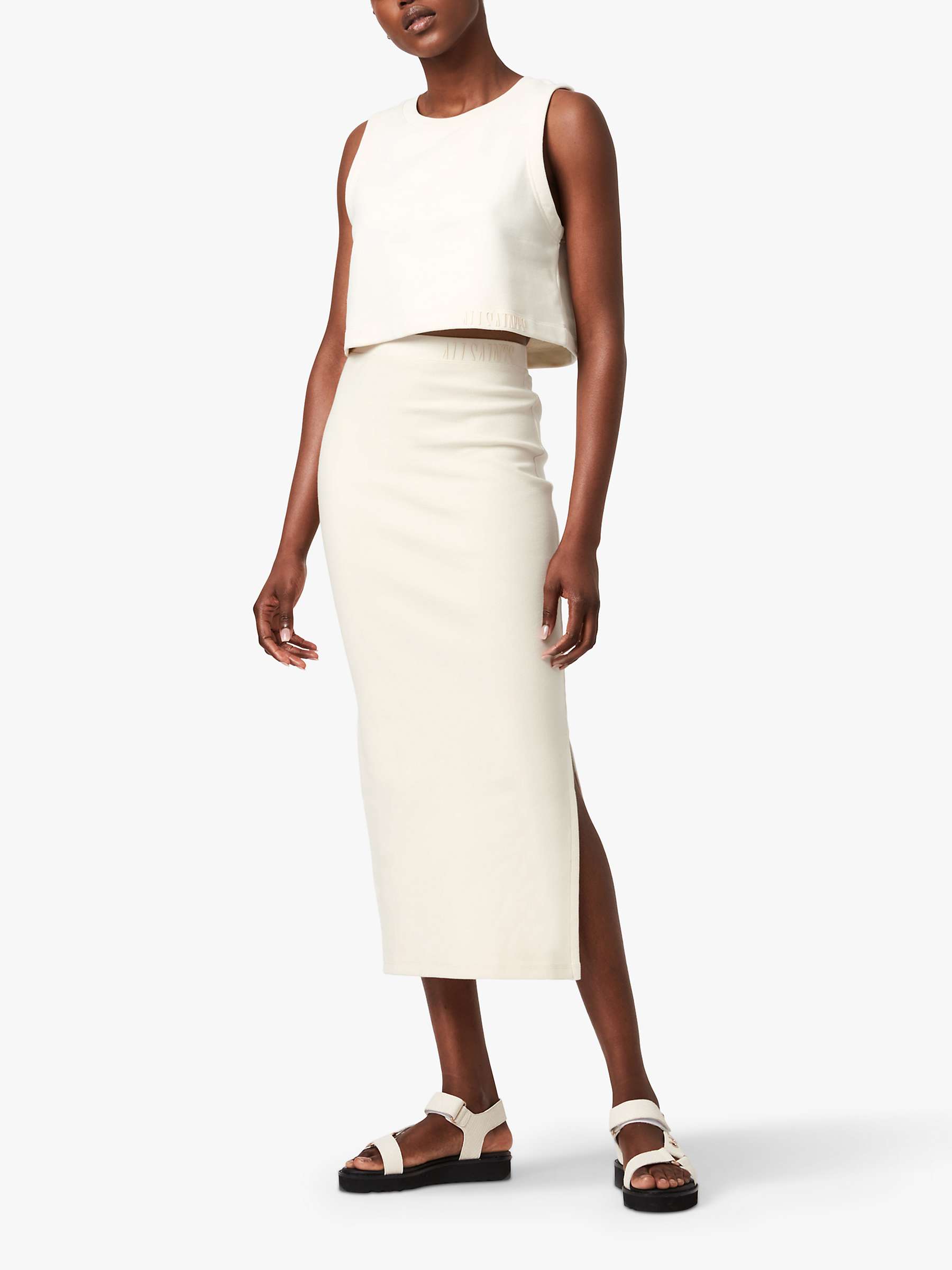 Buy AllSaints Jamie Bodycon Midi Skirt Online at johnlewis.com