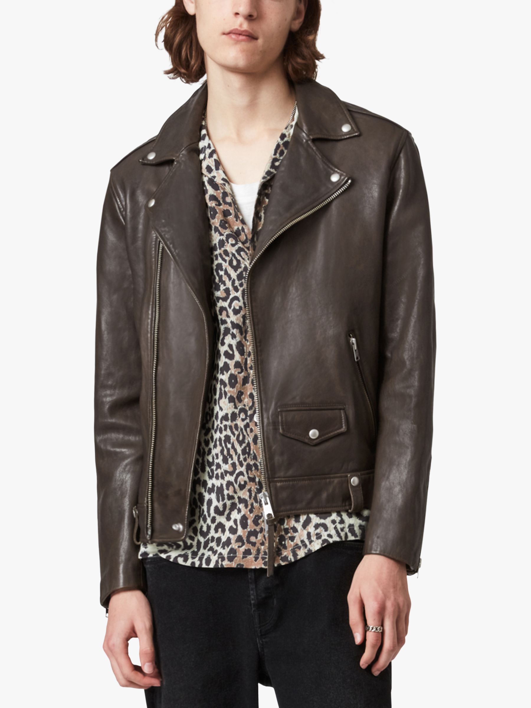 AllSaints Milo Leather Biker Jacket