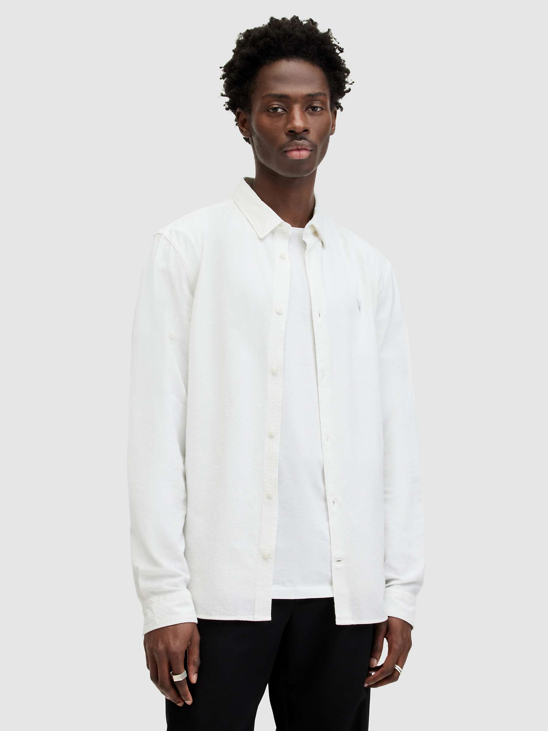 Buy AllSaints Lovell Slim Fit Long Sleeve Shirt Online at johnlewis.com